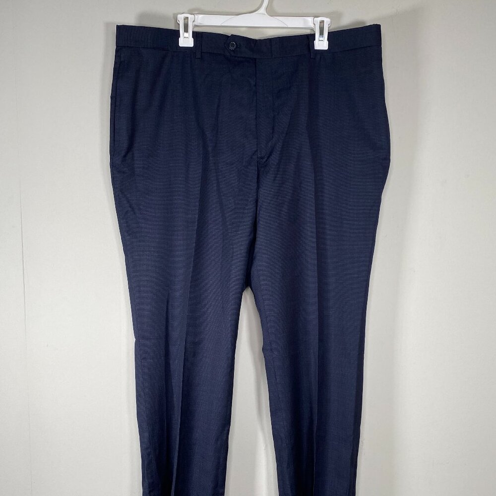 Tommy Hilfiger 100% Worsted Wool Dress Pant Men's 41 Blue ALTERED HEM NWT